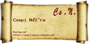Csepi Nóra névjegykártya